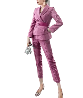 Irregular Blazer Women Pantsuit