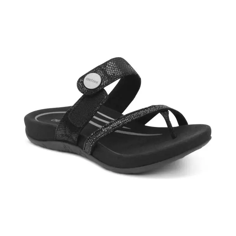 Izzy Adjustable Slide - Black Sparkle