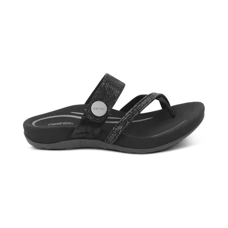 Izzy Adjustable Slide - Black Sparkle