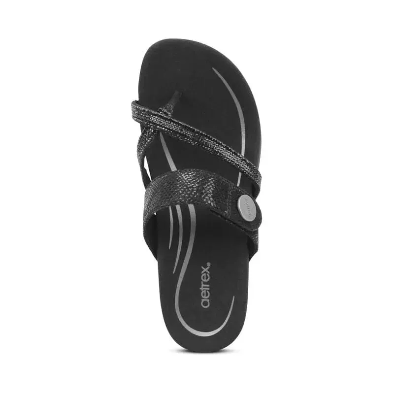 Izzy Adjustable Slide - Black Sparkle