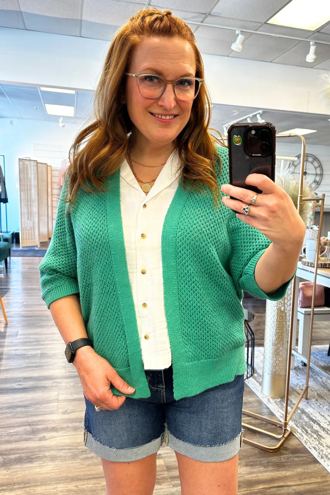 Jade Kimono Sleeve Cardigan