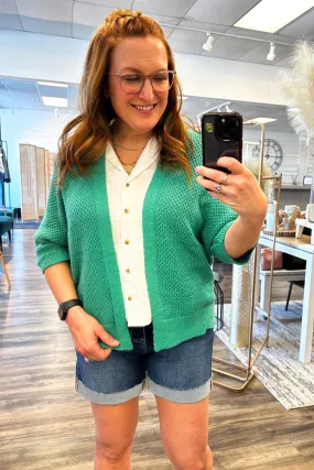 Jade Kimono Sleeve Cardigan