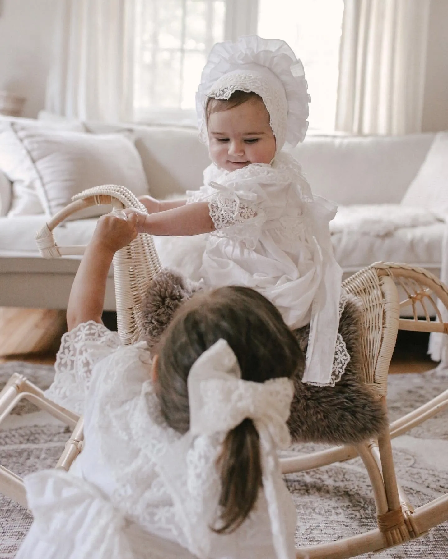 Katherine Embroidered Linen Bonnet