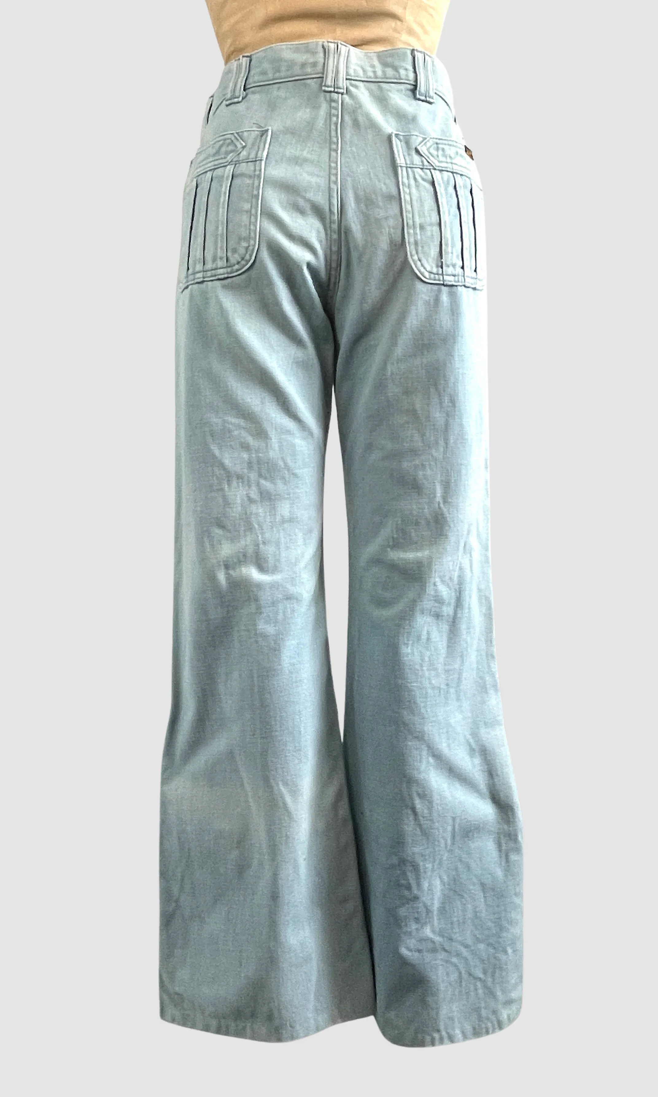 LEE 70s Light Wash Denim Flare Leg Jeans, Mens Waist 33