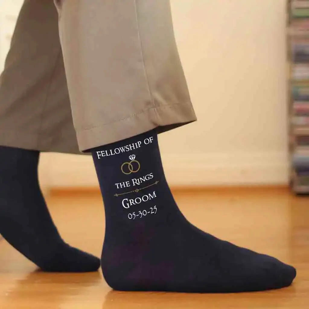 Lord of the Rings Inspired Socks for the Wedding Party