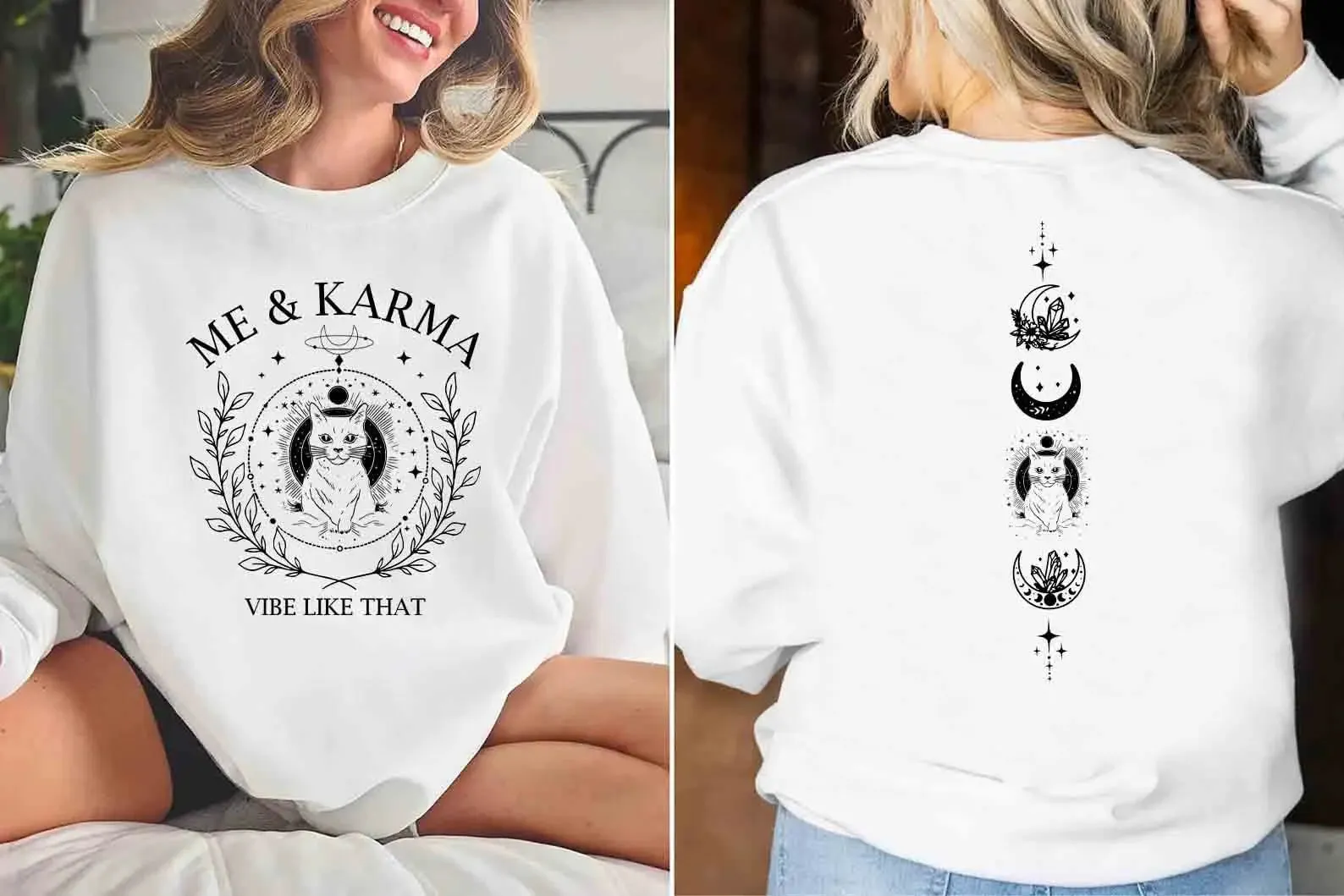 Me and Karma Vibe Like That Sweatshirt, Karma Is A Cat Shirt, Concert Shirt, Karma Cat Shirt, Midnights Album Inspired Tee, Minimal Shirt