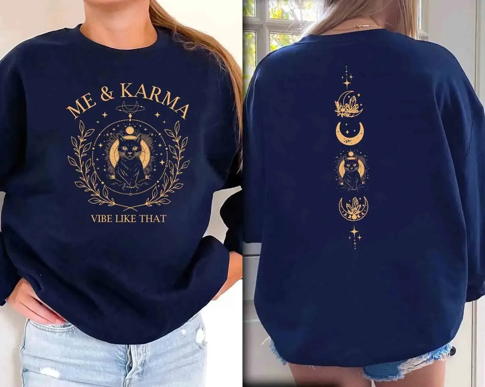 Me and Karma Vibe Like That Sweatshirt, Karma Is A Cat Shirt, Concert Shirt, Karma Cat Shirt, Midnights Album Inspired Tee, Minimal Shirt