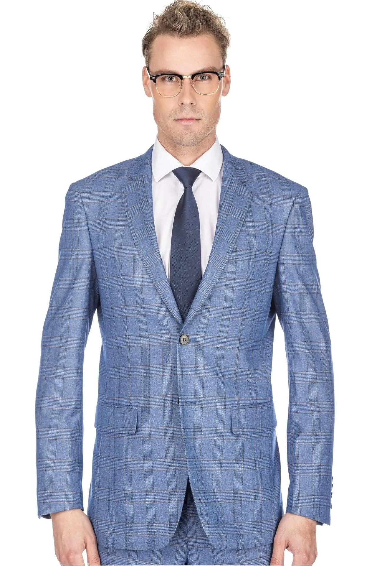 Men's Check Slim Fit Suits