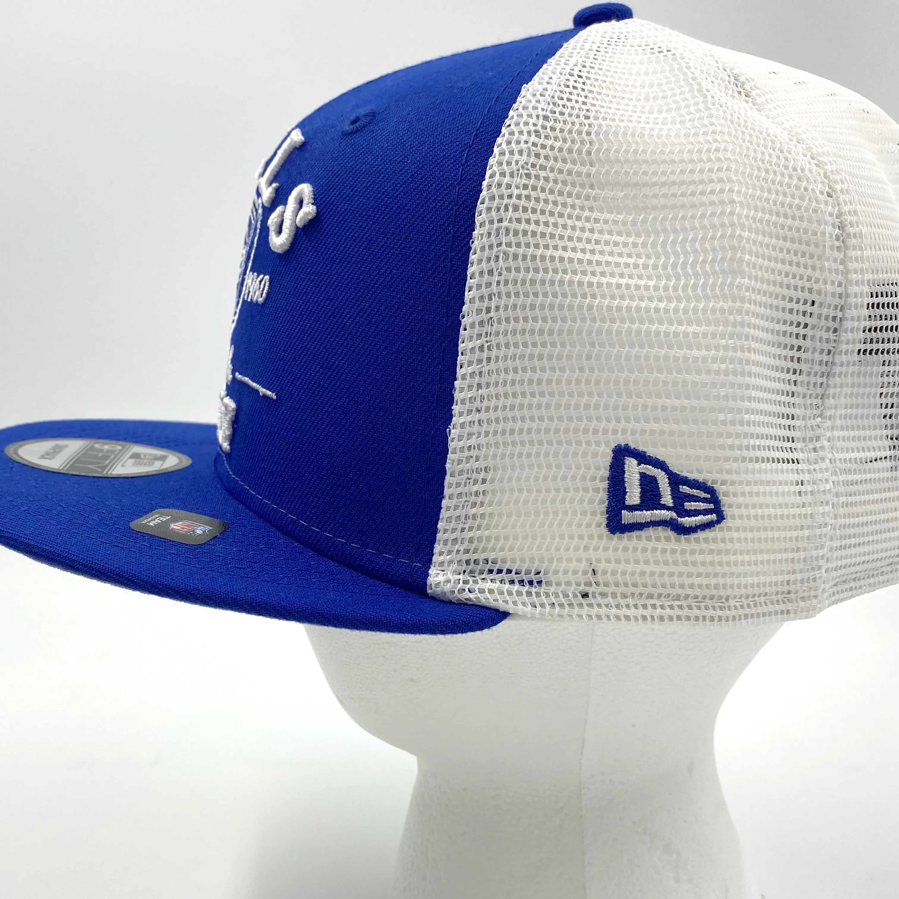 New Era Buffalo Bills Golf Royal & White Trucker Hat