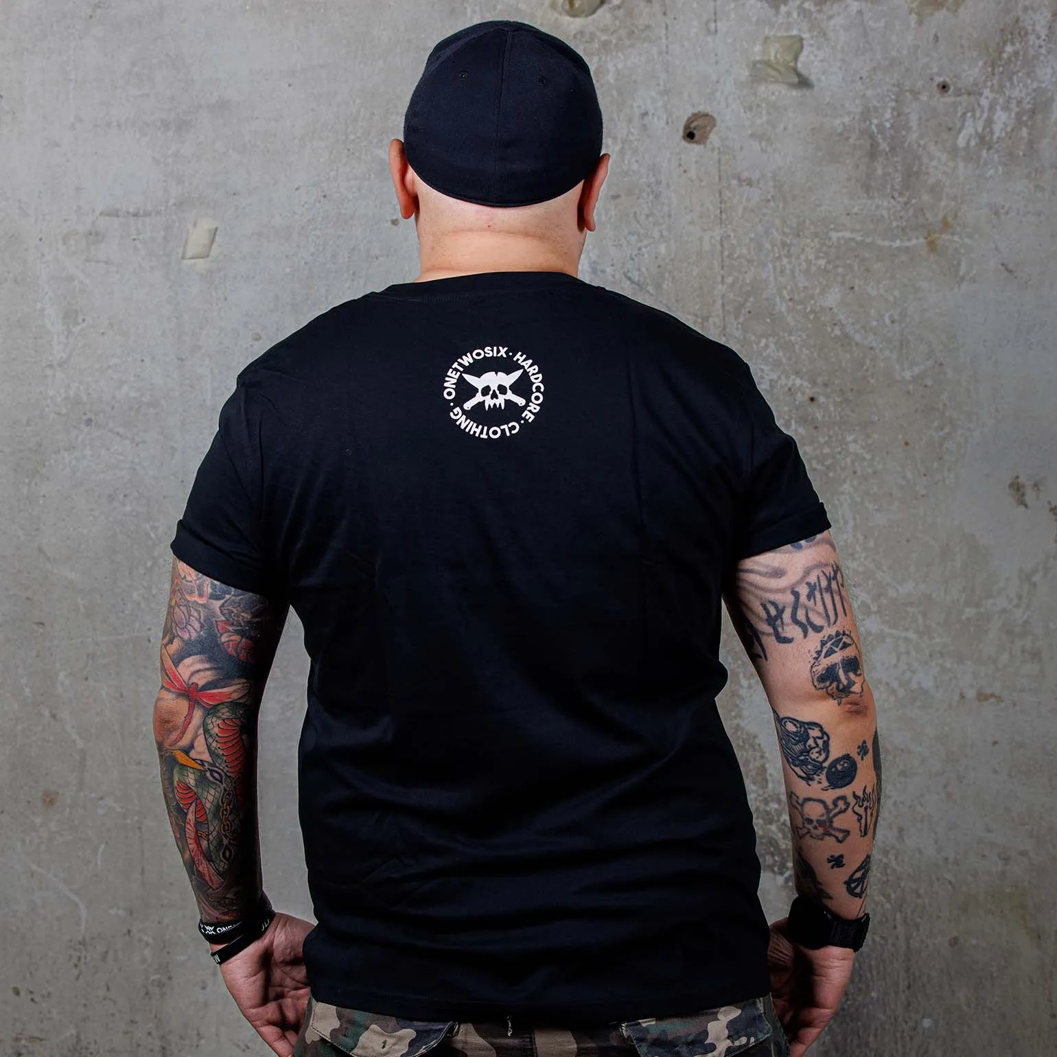 OneTwoSix Hardcore Clothing  T-Shirt (Black/Organic Cotton )