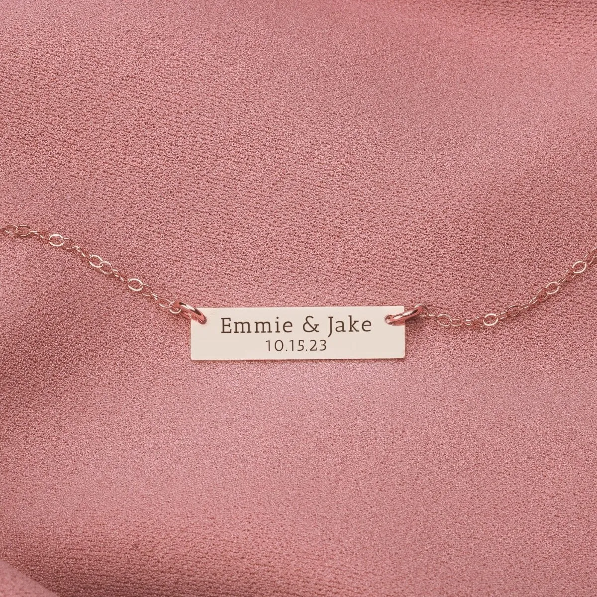 Personalized Couples Bar Necklace