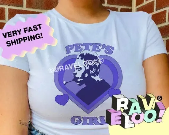 Pete's girl Davidson crop top , Pete Davidson tee , 90's Retro Shirt, y2k aesthetic, y2k clothes, y2k aesthetic top, collared shirt