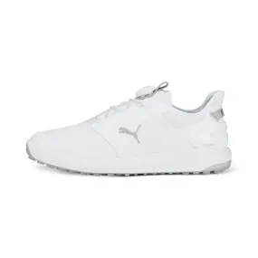 Puma Men's Ignite Elevate Disc Spikeless Golf Shoes - White/Silver