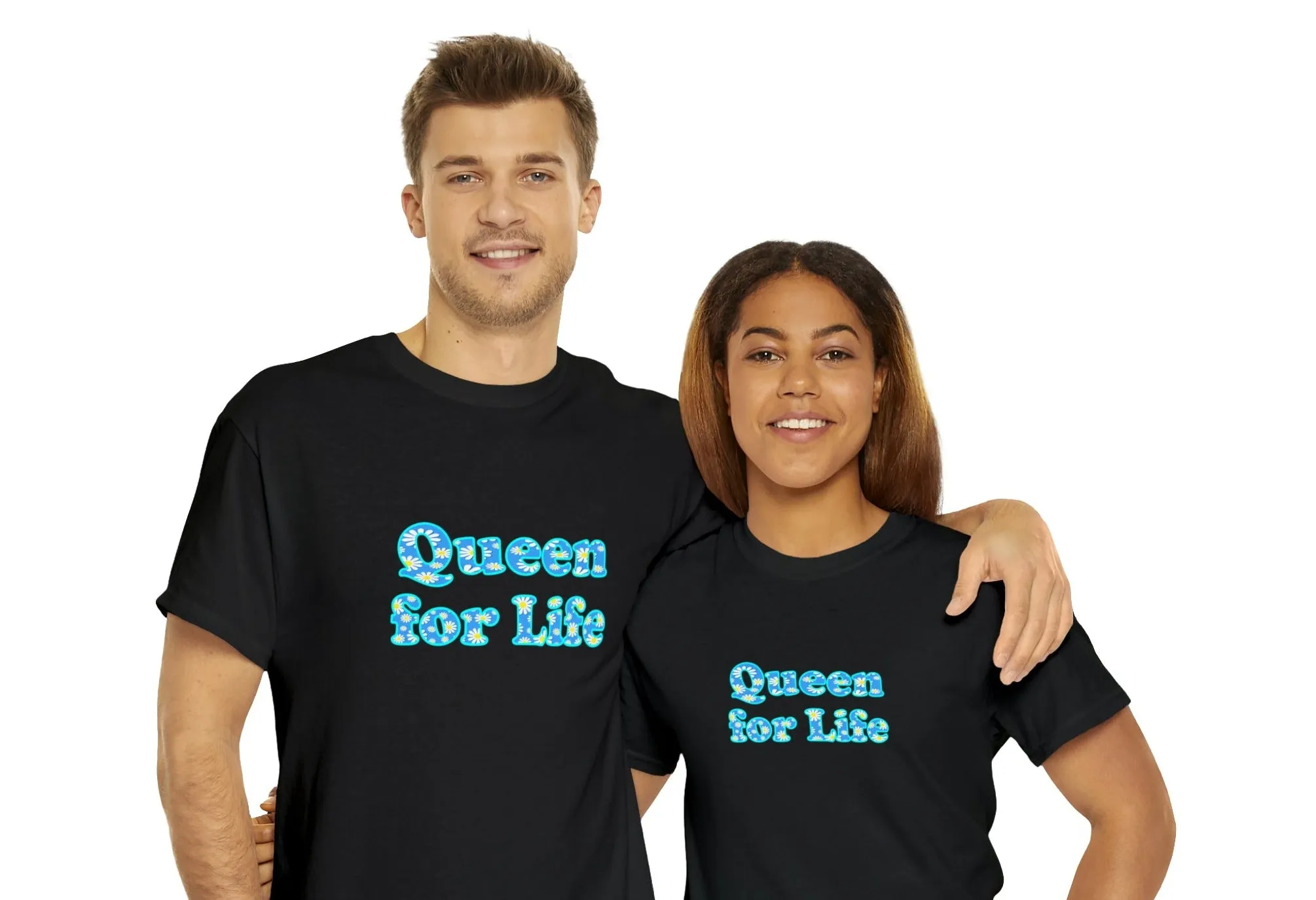 Queen For Life Unisex Heavy Cotton Tee, Empowerment T-shirt, Sassy T-shirt, Mom Gift, Mother's Day Gift, Cute Shirt, Queen Shirt