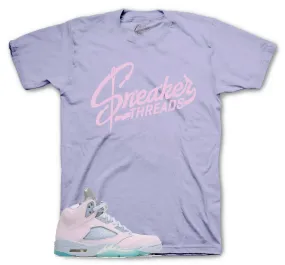 Retro 5 Regal Pink Easter Shirt - ST Logo - Orchid