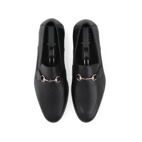 Sleek Golden Buckled Loafers