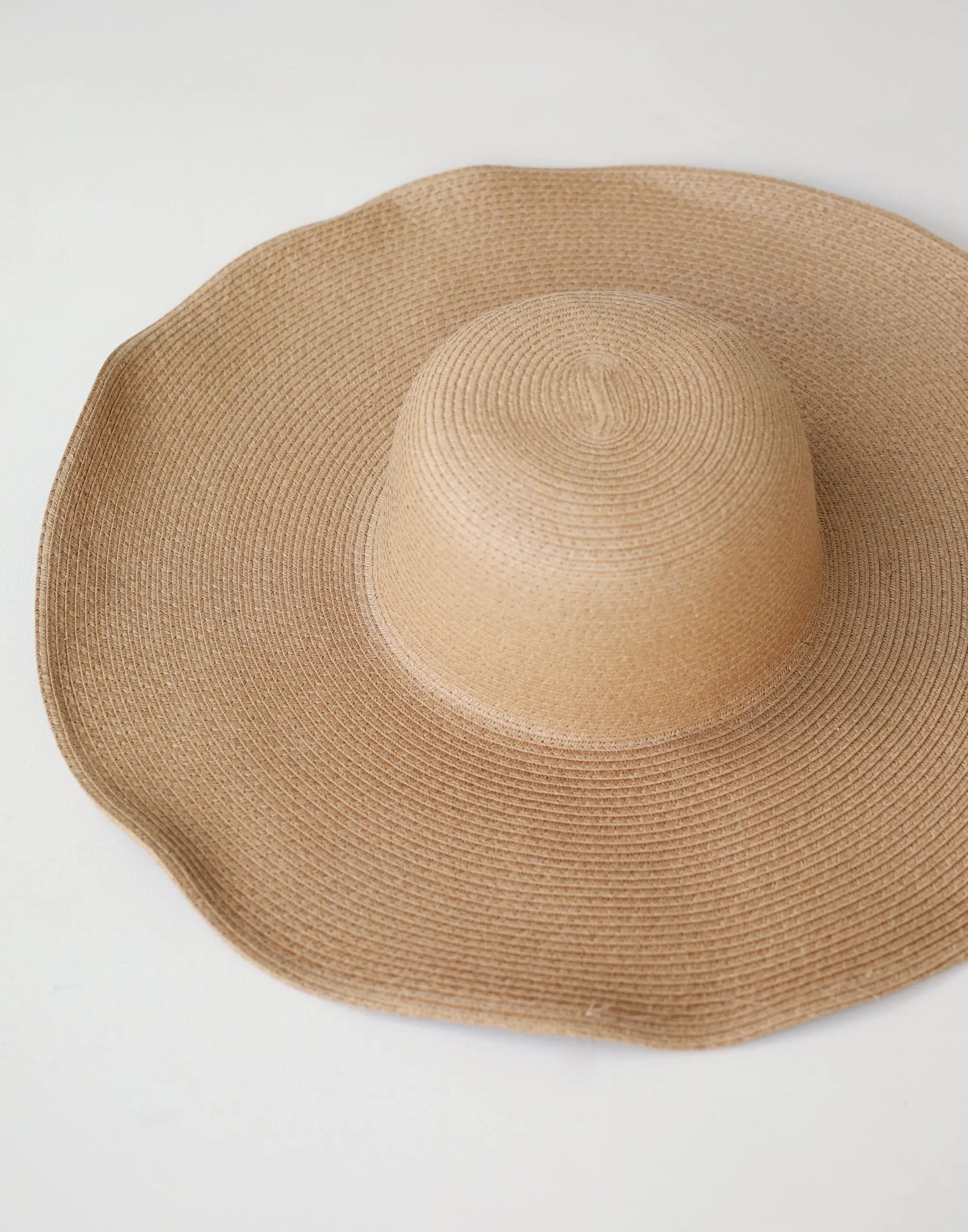 Sofia Wide Brim Straw Hat (Caramel)