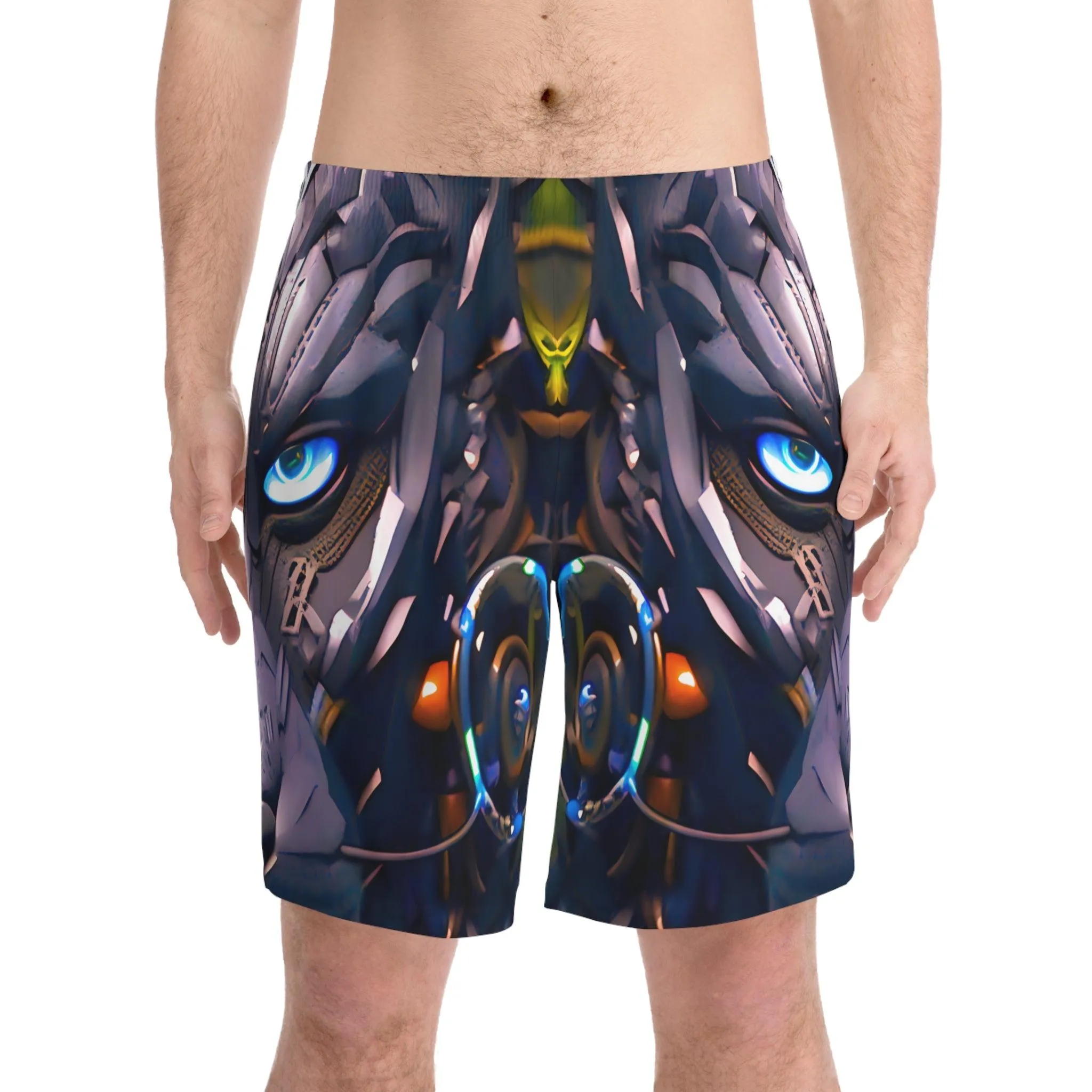 The Jeweled Jaguar Jungle Beach Shorts