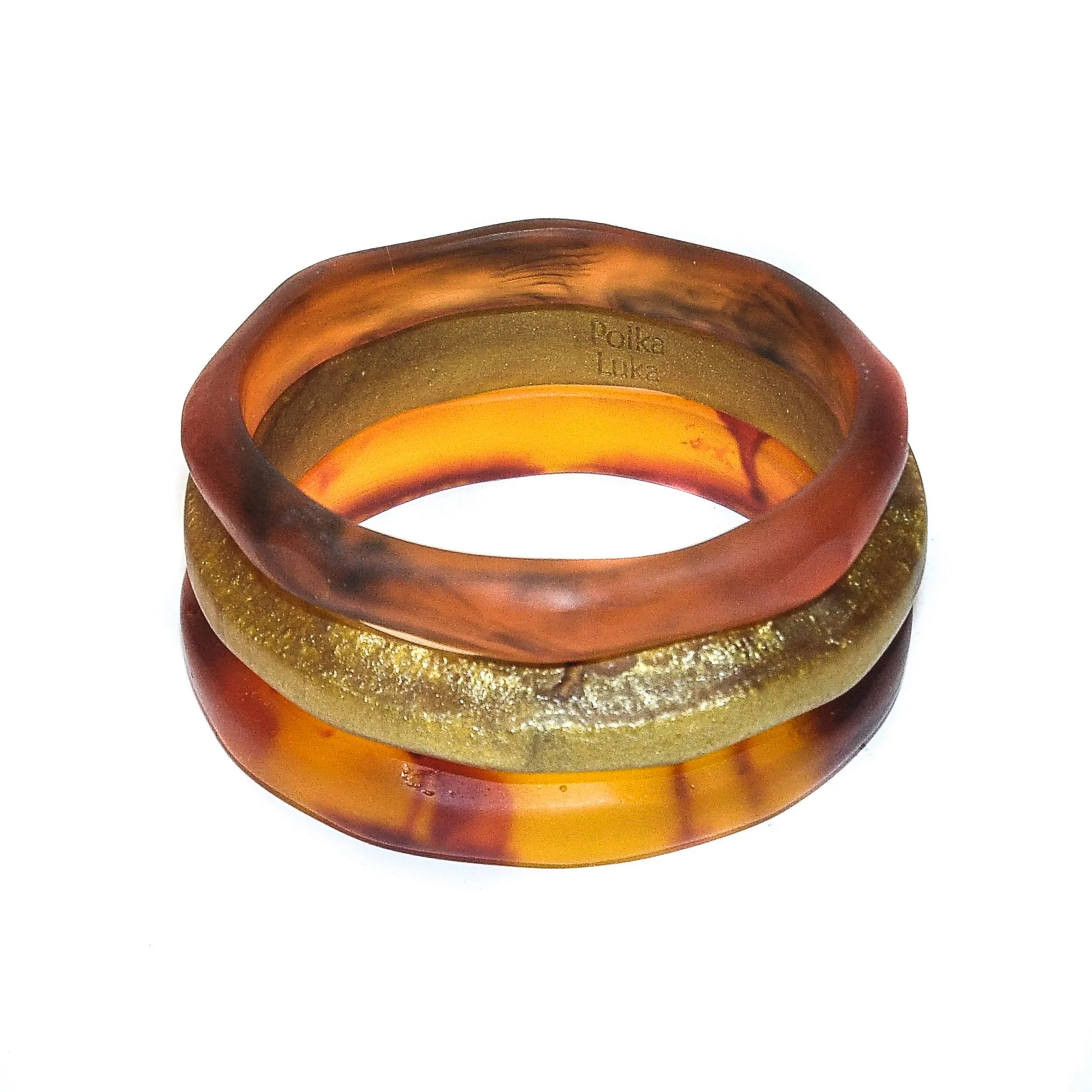 The Traveller Triple Resin Bangle Set