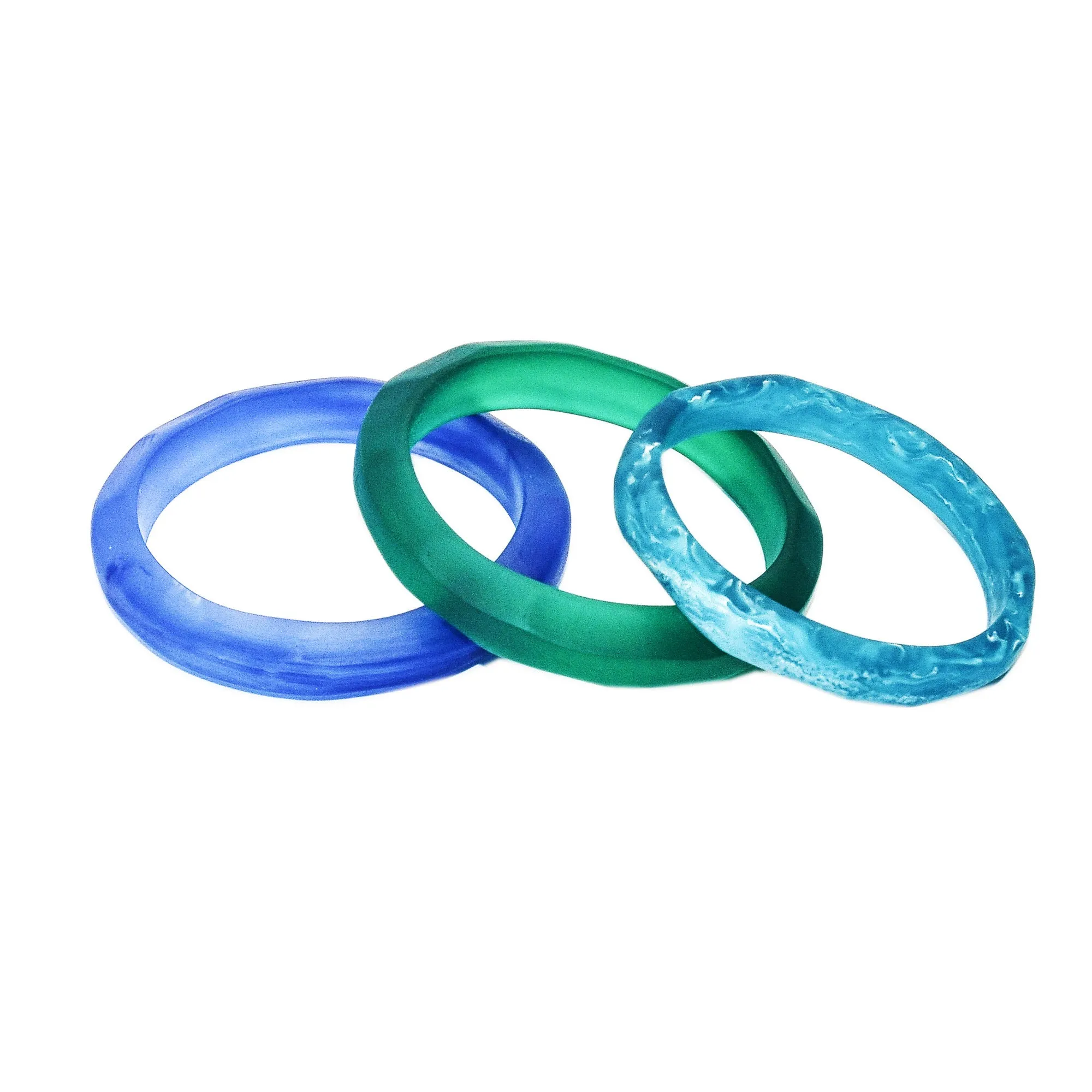 The Traveller Triple Resin Bangle Set