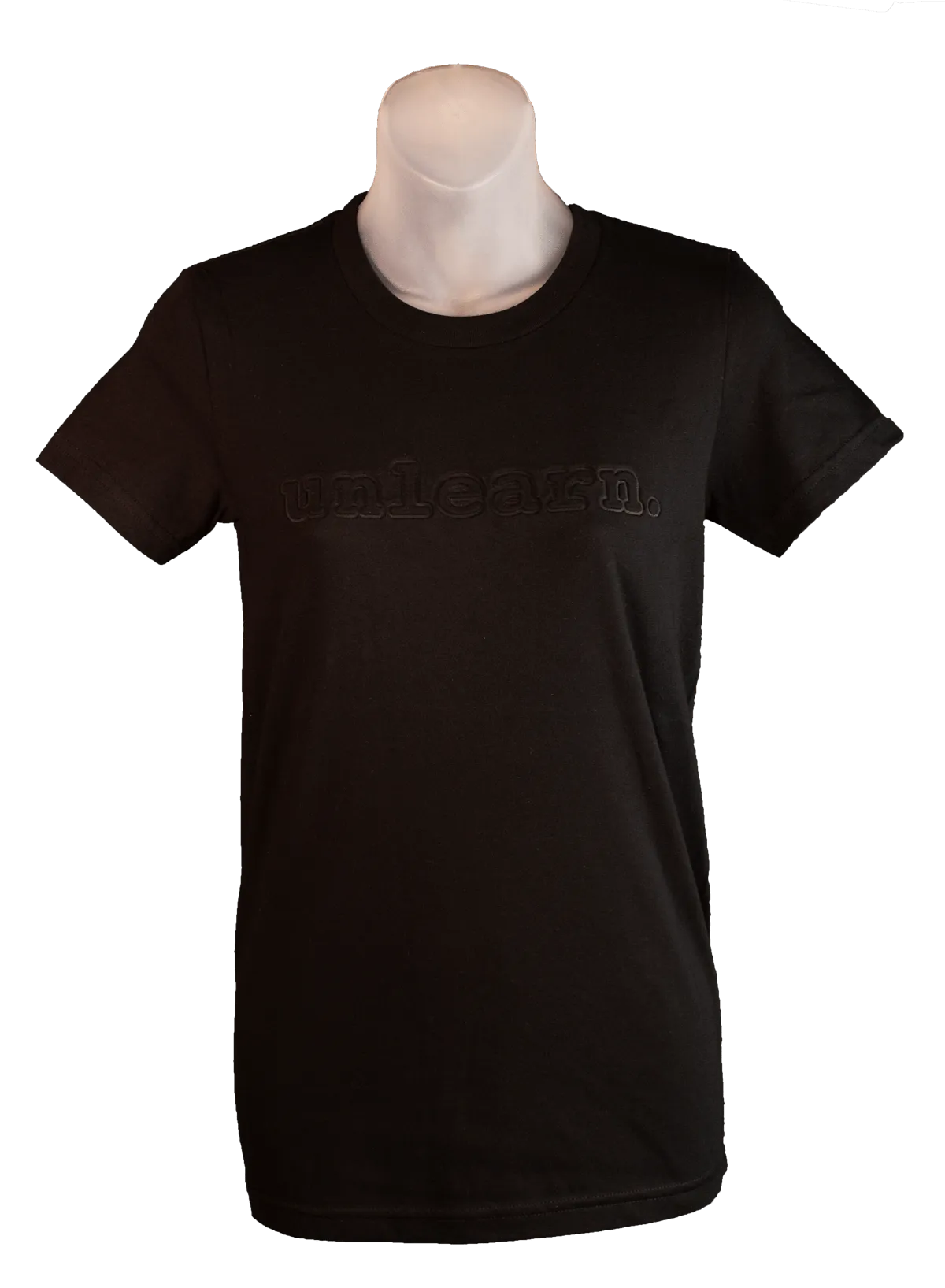 unlearn. Embossed Logo - Women's Fitted T-Shirt