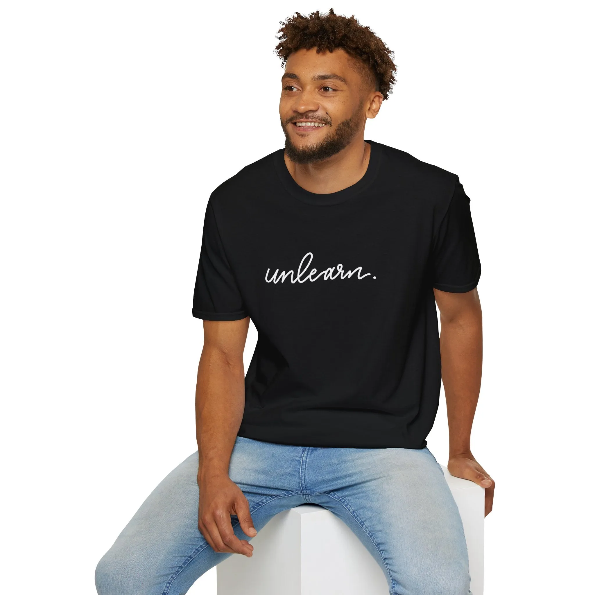 unlearn. logo script - Relaxed Fit T-shirt