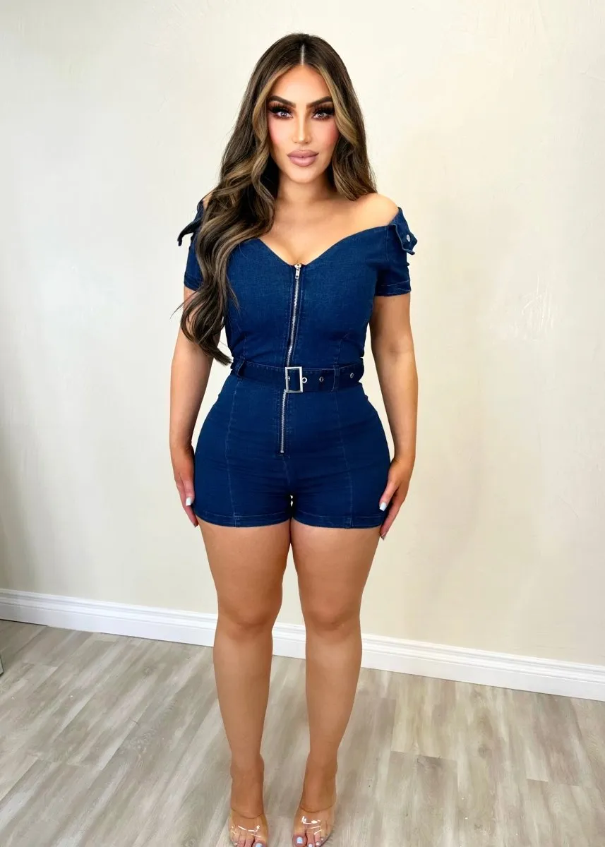 Yuri Denim Romper